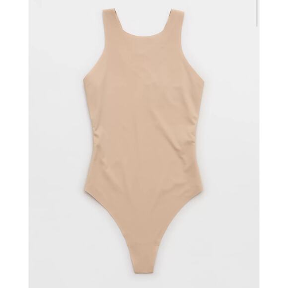 aerie Tops - Aerie SMOOTHEZ Racerback Nude Bodysuit